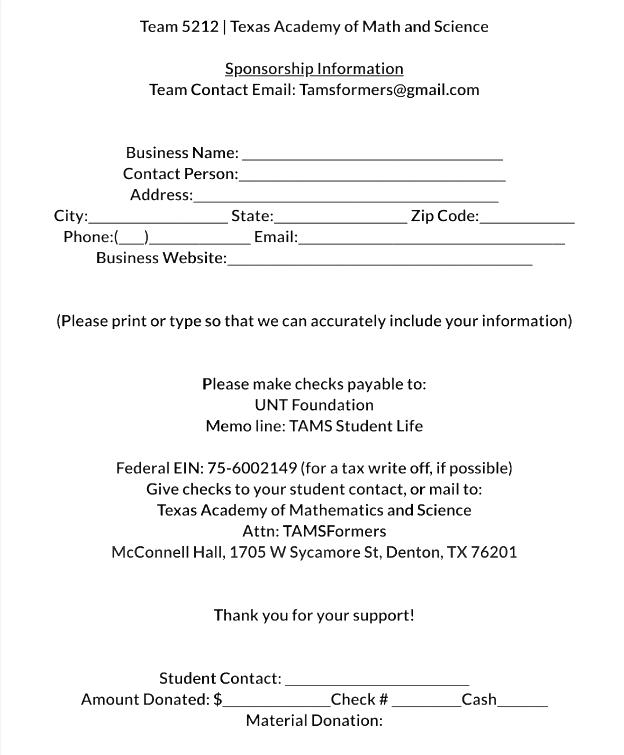 Sponsor Info